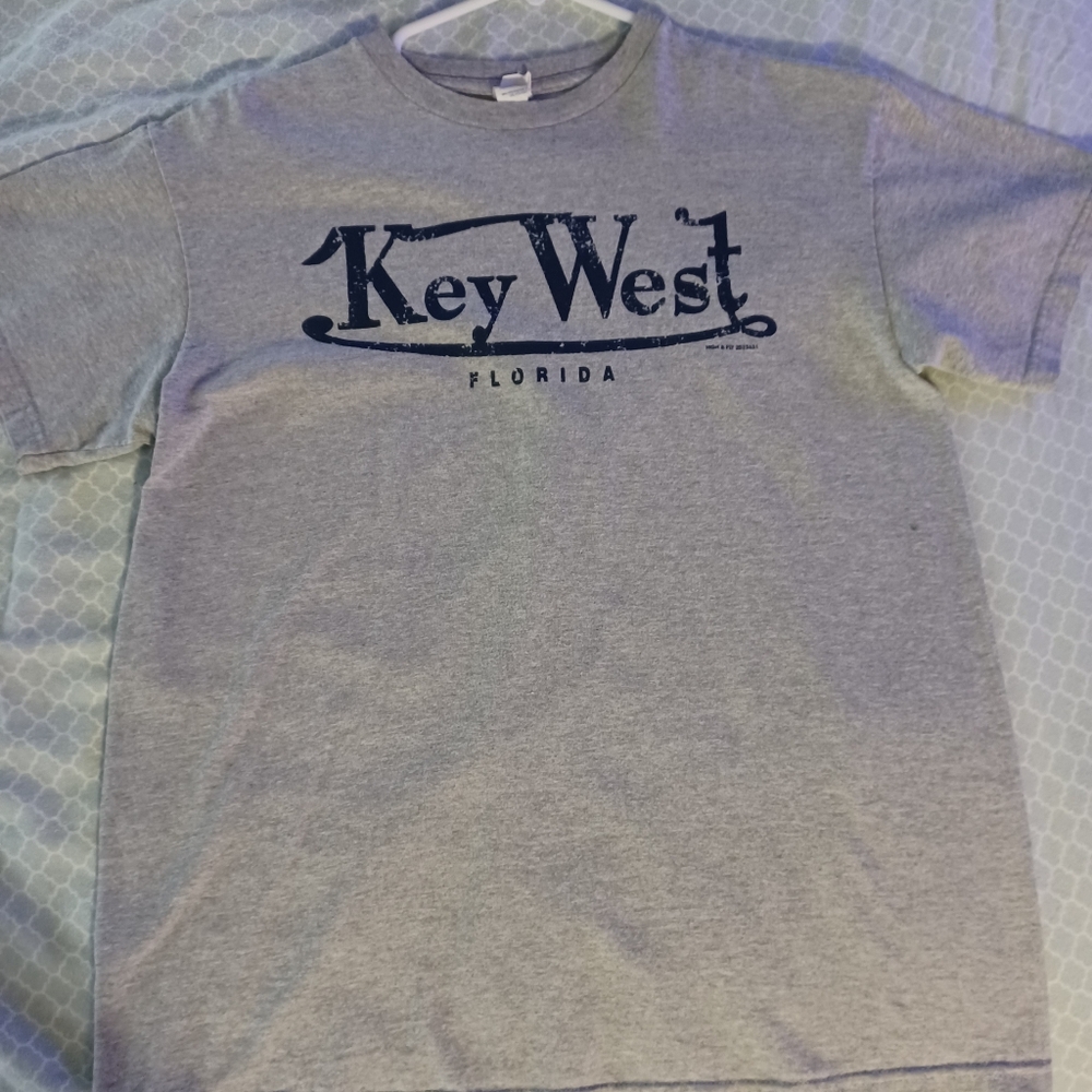 Key West Florida USA Gray Short Sleeve Destination Vacation T-Shirt Men's M